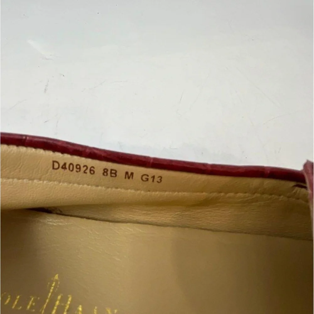 Cole Haan Red Leather Driving shoes Leather Size 8 - Picture 7 of 7